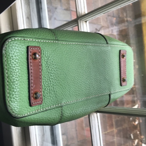 Dooney and Burke Lexington green brown purse handbag bag - Picture 8 of 12